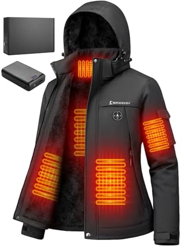 Heated Jackets for Women Multiple Heating Zones Outerwear Hooded